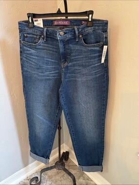 Gloria Vanderbilt Women's Dark Blue Stretch Jeans - Size 8